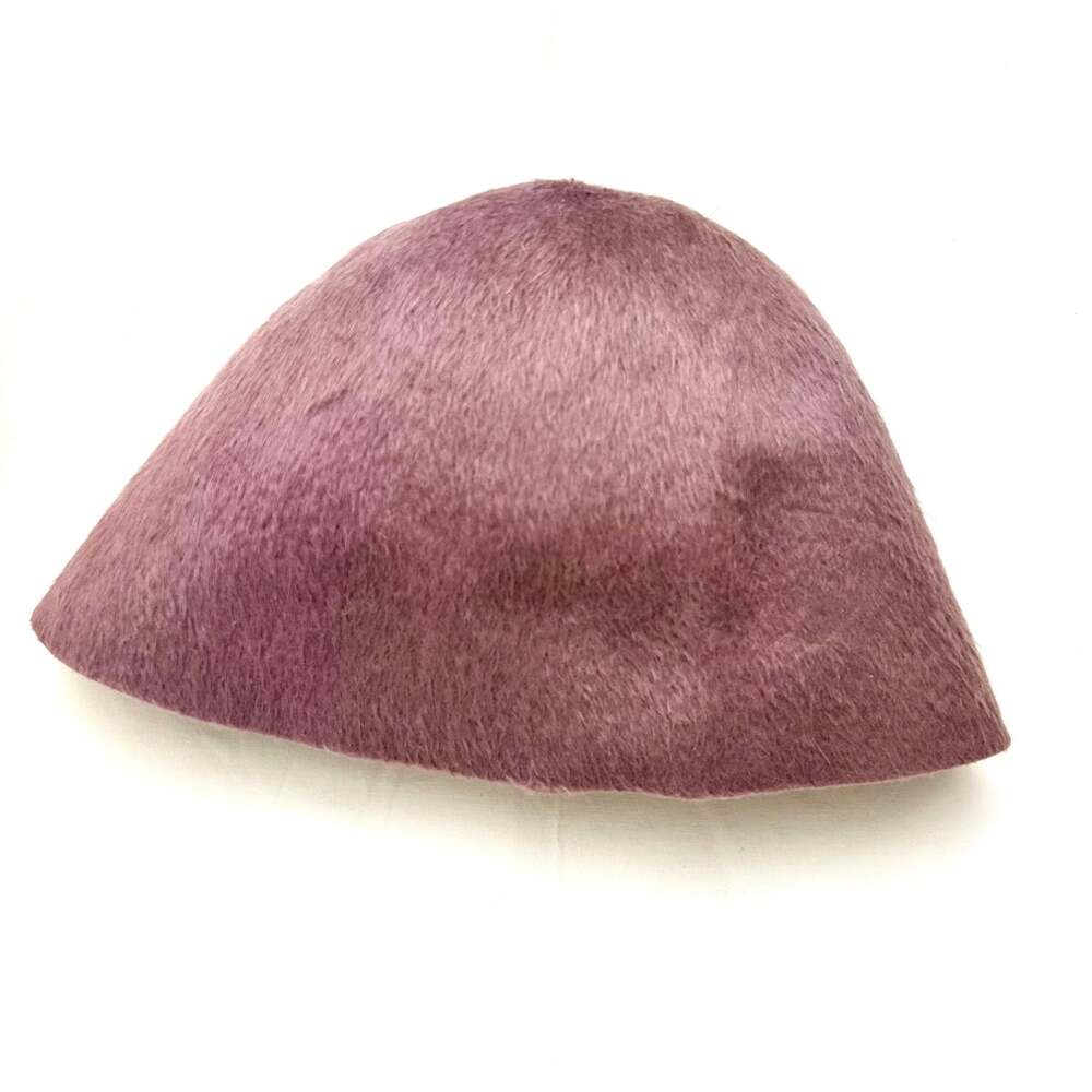 REINHARD PLANK Hat Brushed Fur Cashmere & Wool 1 Size Plum